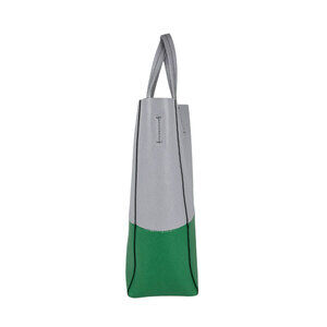 Celine Vertical Gray Green Bag Cabas Shoulder Leather